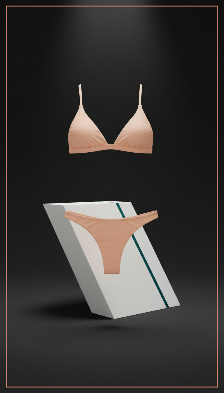 Peach Glow Minimal Triangle Set