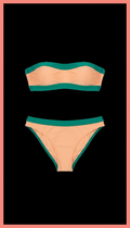 Emerald Edge Bandeau Bikini Set