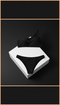 Jet Black Asymmetric One-Shoulder Bikini